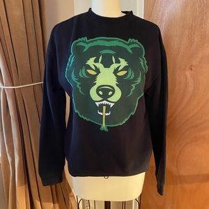 Mishka bear snake crew neck sweatshirt